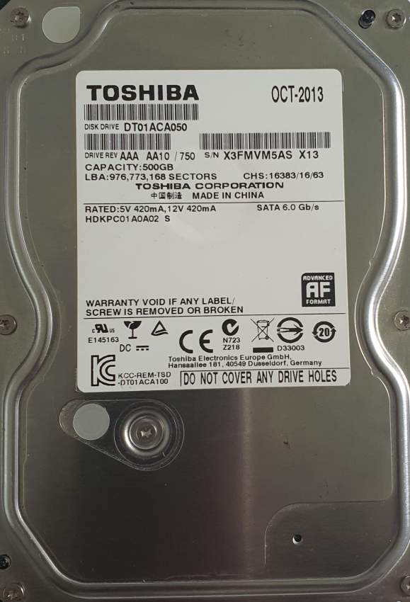 Toshiba SATA 3.5 HDD  - 1 - Hard Disk Drive (HDD)  on Aster Vender