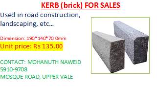 kerb (brick) a vendre - 0 - Other building materials  on Aster Vender