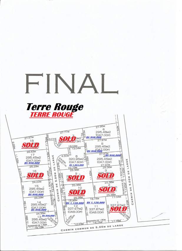 Terre rouge 7 perche RS 980,000 - 0 - Land  on Aster Vender