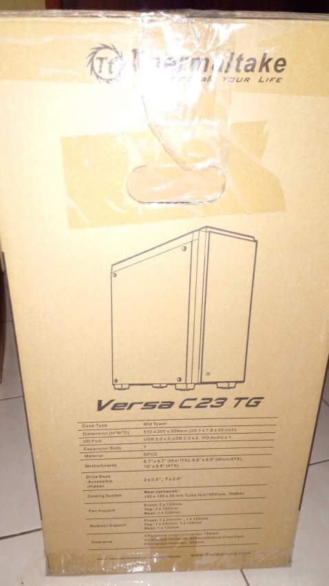 Thermaltake Versa C23 Tempered Glass RGB Edition Mid-tower Chassis  - 1 - Casing  on Aster Vender