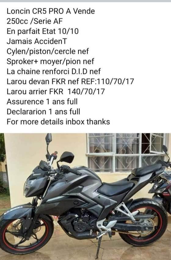 Loncin CR5 PRO on Aster Vender