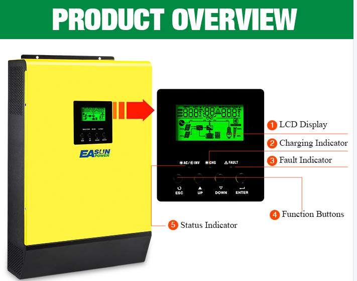 Easun Hybrid Inverter 5.kw - 1 - All electronics products  on Aster Vender
