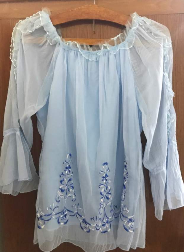 Off Shoulder Top Blue - 0 - Tops (Women)  on Aster Vender