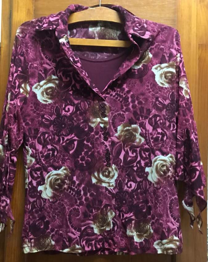 Retro Violet Blouse  - 0 - Tops (Women)  on Aster Vender
