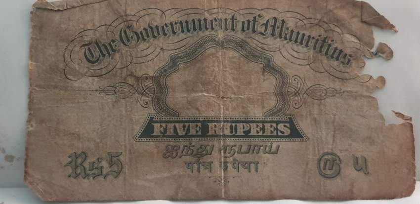 Very rare old currency note 5rs King George 1930 ..  on Aster Vender