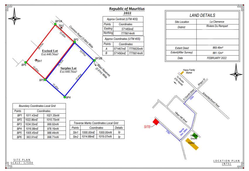 2 Portions of 10.4 Perches for sale at Riviere Du Rempart - 3 - Land  on Aster Vender