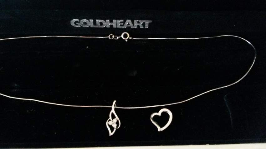 White gold necklace with 2 pendants - 0 - Necklaces  on Aster Vender