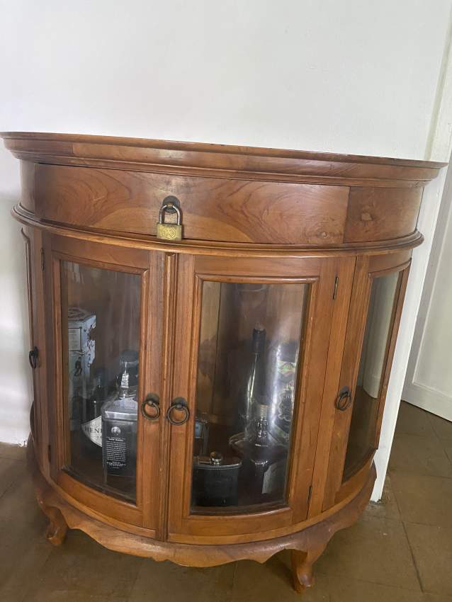 Teak Bar and Teak glass cabinet - 1 - China cabinets (Argentier)  on Aster Vender