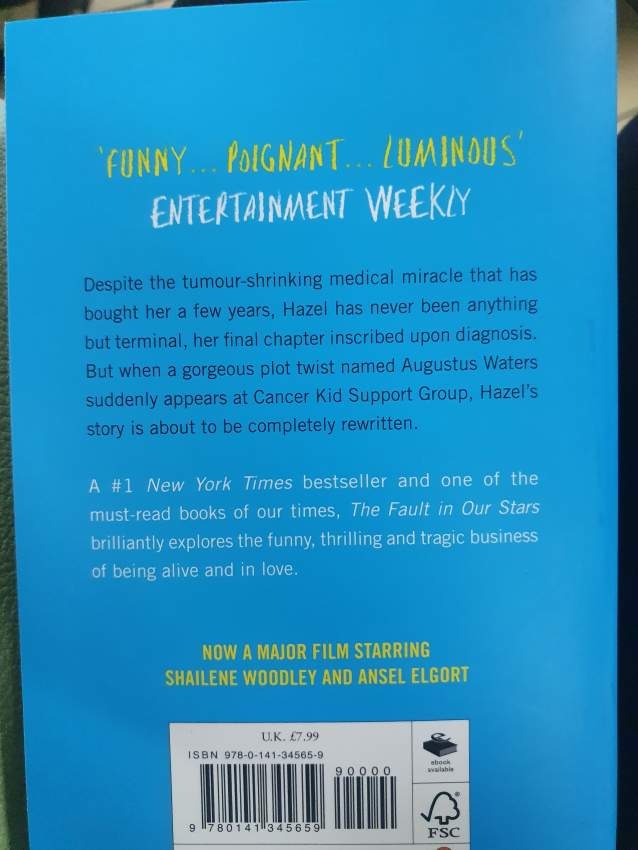 The fault in our stars by John Green - 1 - Fictional books  on Aster Vender