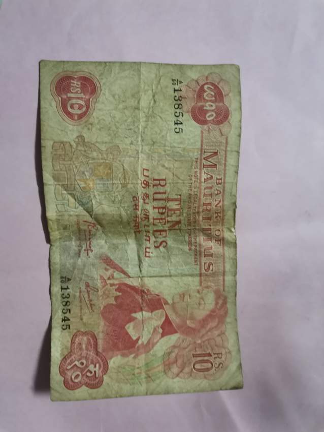 Old mauritian bank note  at AsterVender
