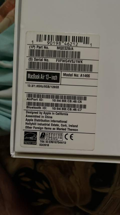 Macbook air 2017  - 0 - Laptop  on Aster Vender