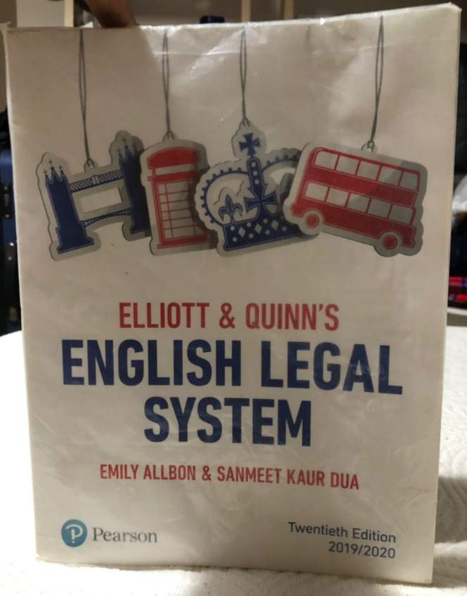 Elliott & Quinn's English Legal System, 20th Edition - 0 - Technical literature  on Aster Vender