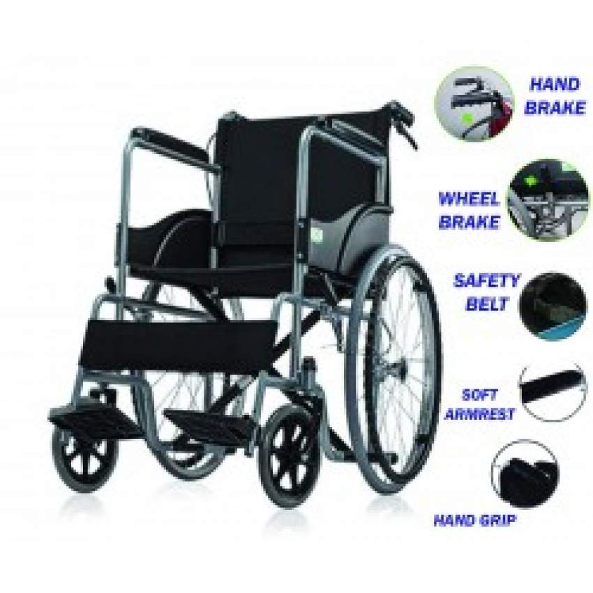 wheelchair Foldable with Hand Brakes - 0 - Wheelchair  on Aster Vender