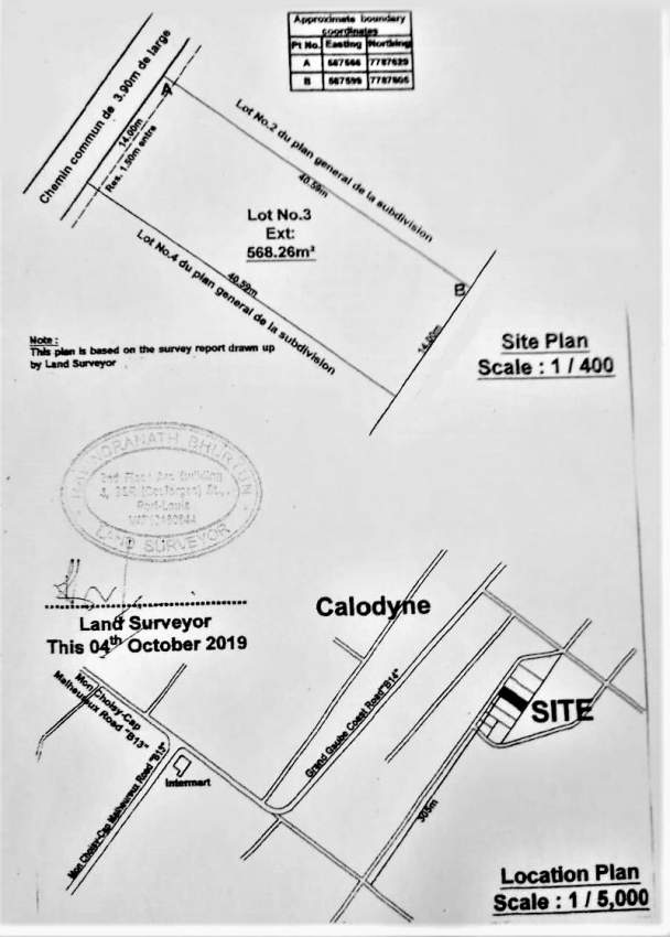 149.57 toises for sale in Chevreau Lane, Calodyne - 4 - Land  on Aster Vender