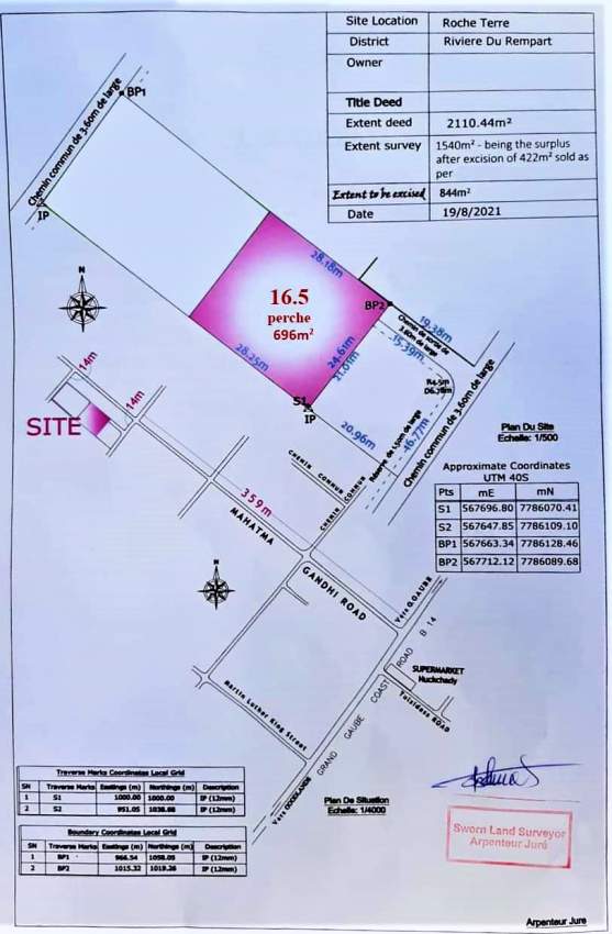 183.19 toises for sale in Roche Terre - 4 - Land  on Aster Vender