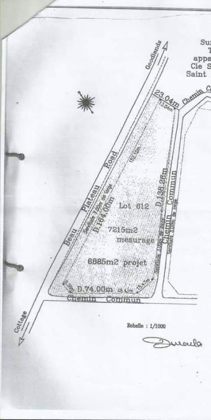 PriceDiscounted - 1 arpent 70.97 perches -Beau Plateau, Cottage  - 1 - Land  on Aster Vender