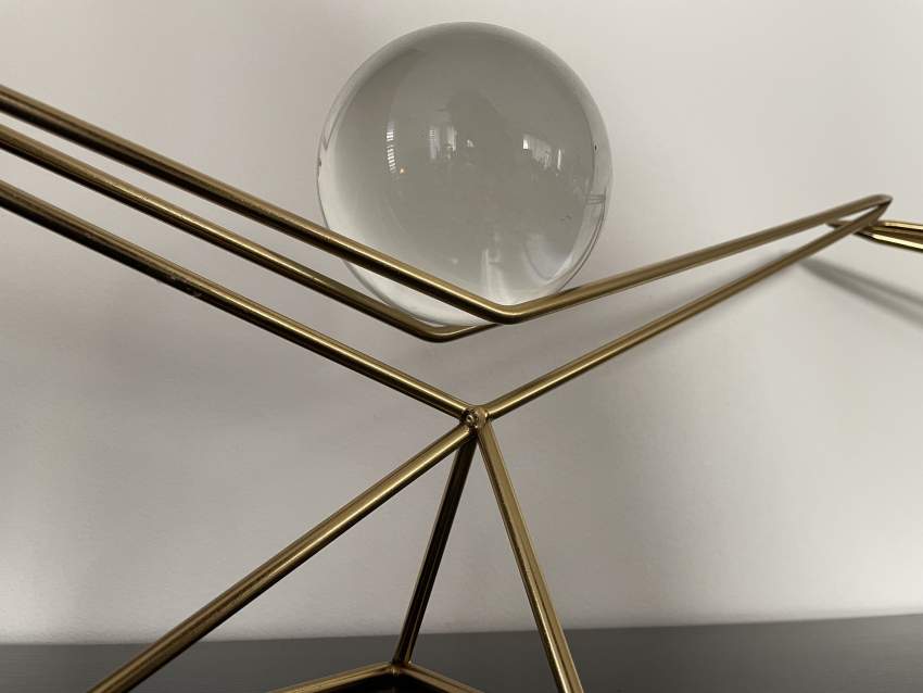 Decorative objects - golden base and glass - Interior Decor on Aster Vender