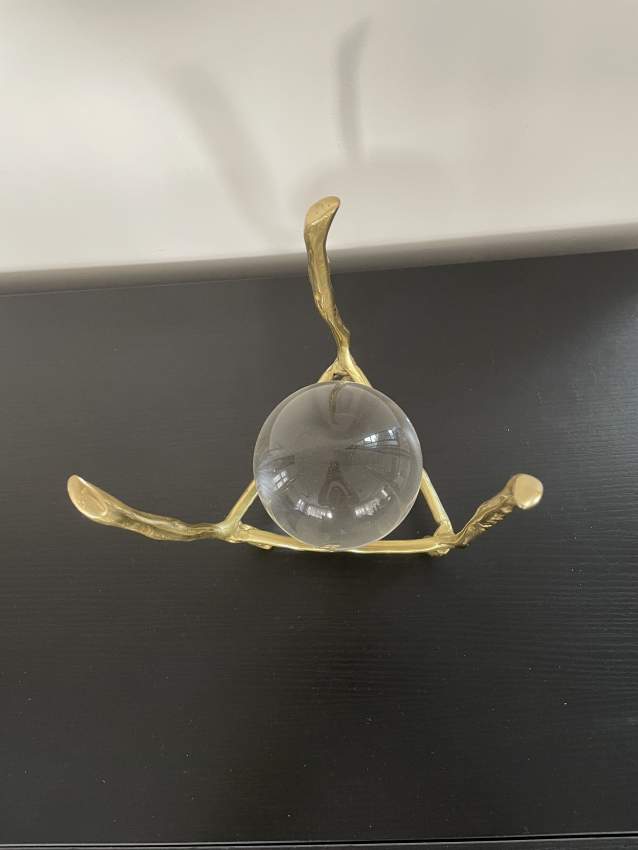 Decorative object - golden base and glass - 1 - Interior Decor  on Aster Vender