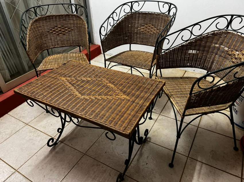 Ensemble table et chaises en rotin - 1 - Living room sets  on Aster Vender