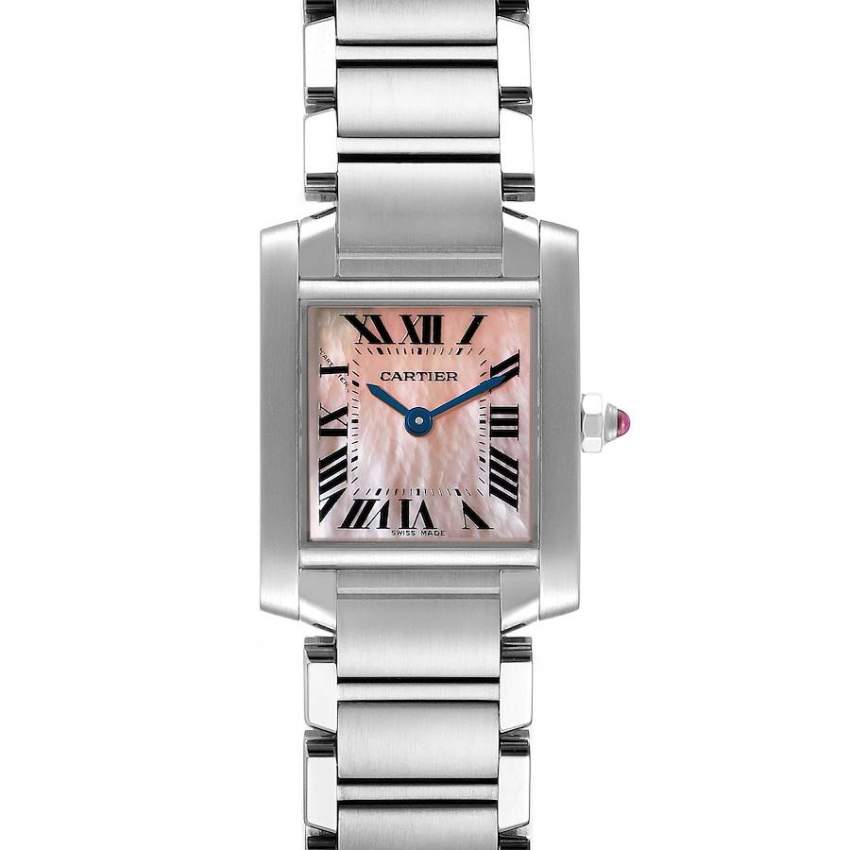 Cartier Tank Francaise Pink  with box and papers