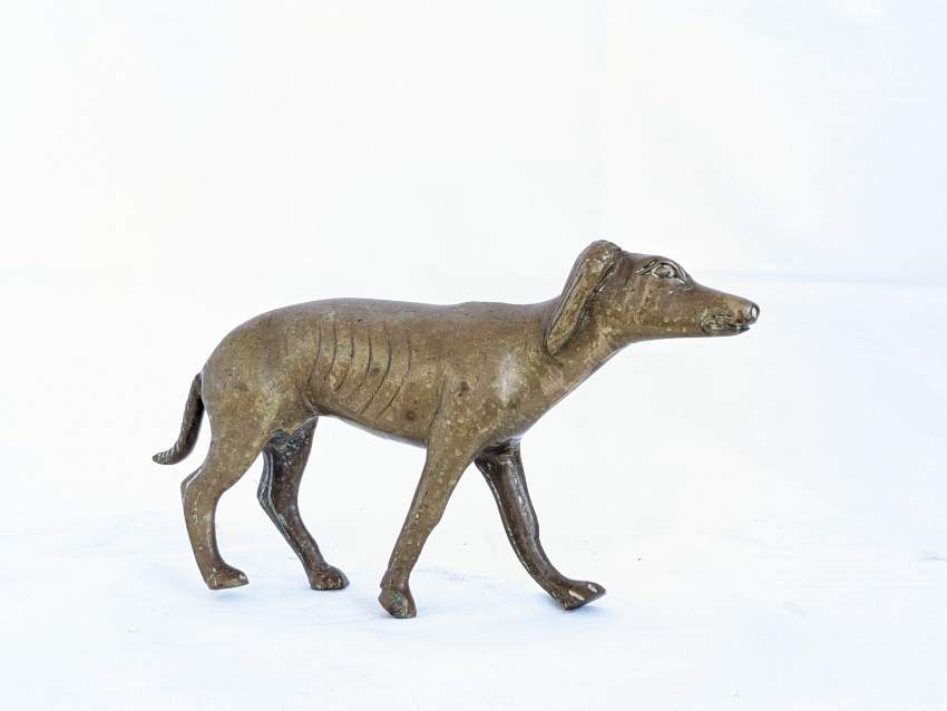 Chien en laiton - Brass dog - 0 - Old stuff  on Aster Vender