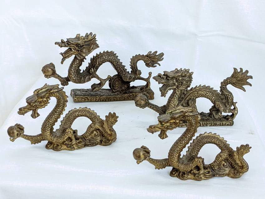 4 dragons en laiton - 4 brass dragons - 0 - Old stuff  on Aster Vender