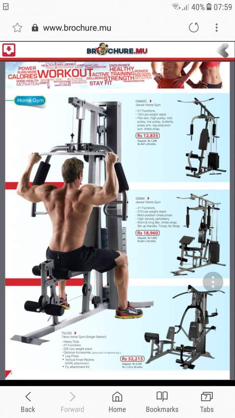 Home Gym - Equipement de Fitness - Abdos - 0 - Fitness & gym equipment  on Aster Vender