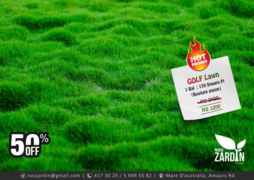 Golf Lawn Promo sale - Call on 5 949 55 82 at AsterVender