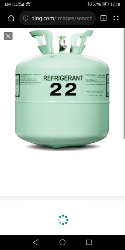 Gas refrigerant R22 