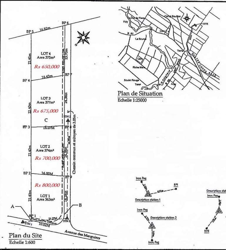 4 residential lots for sale in Nehru Nagar,Flacq - 8 - Land  on Aster Vender