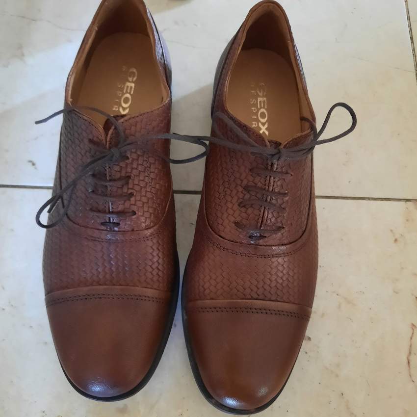 Geox Respira Brown Leather Men Shoe Size 39/40 at AsterVender