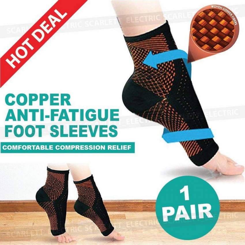 Copper Anti fatigue feet sock sleeve compression Rs 200