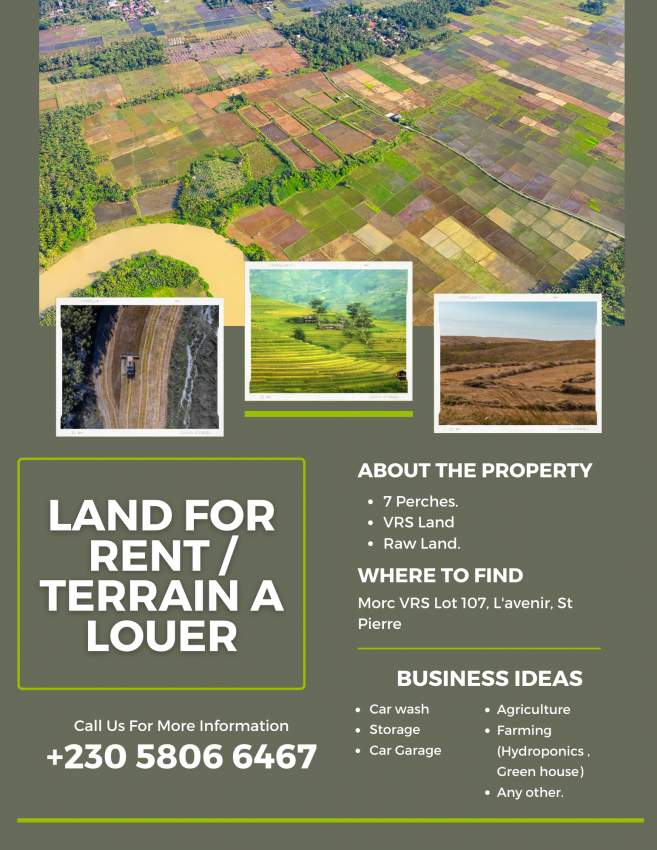 Terrain à Louer - St-Pierre - 0 - Land  on Aster Vender