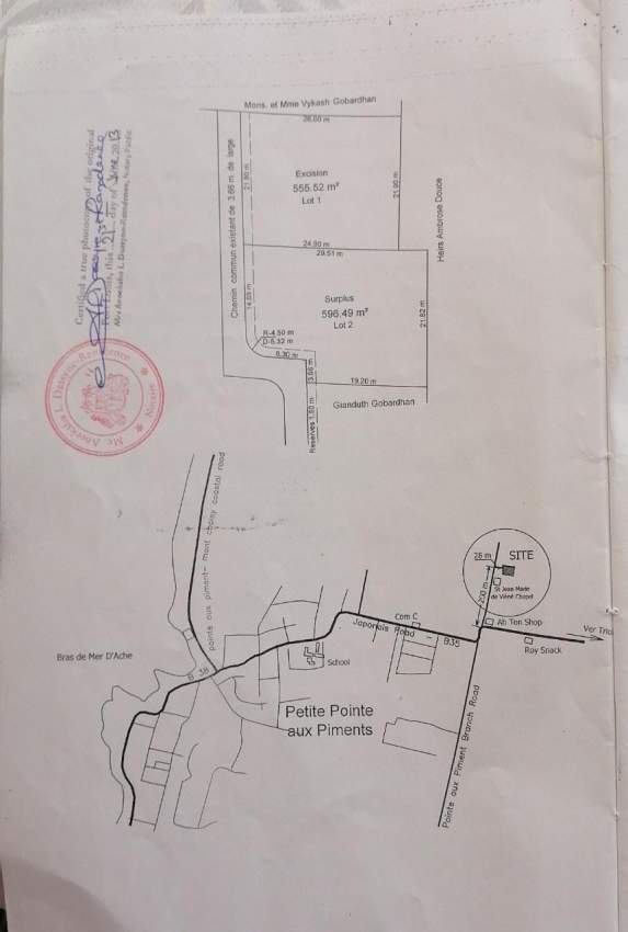 14 perches residential land for sale in Pointe aux Piment on Aster Vender