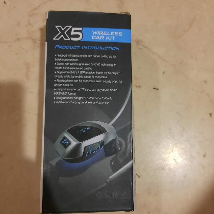 Wireless Car Kit X5  + Car Bluetooth FM Transmitter (Dual Function) at AsterVender