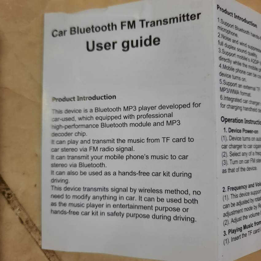 Wireless Car Kit X5  + Car Bluetooth FM Transmitter (Dual Function) at AsterVender