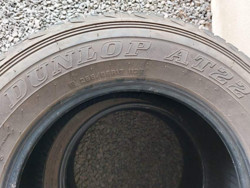 4X DUNLOP AT22 265/65R17 on Aster Vender