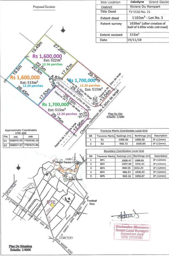 Four plots of residential land of 12.20 perches are for sale in Calody - 3 - Land  on Aster Vender