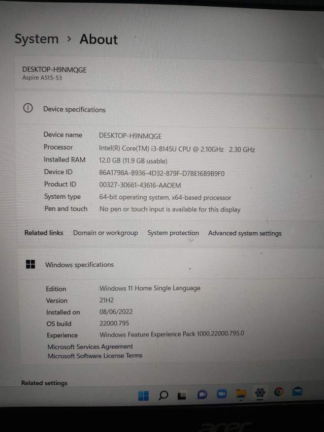 Acer aspire 5 - 1 - Laptop  on Aster Vender
