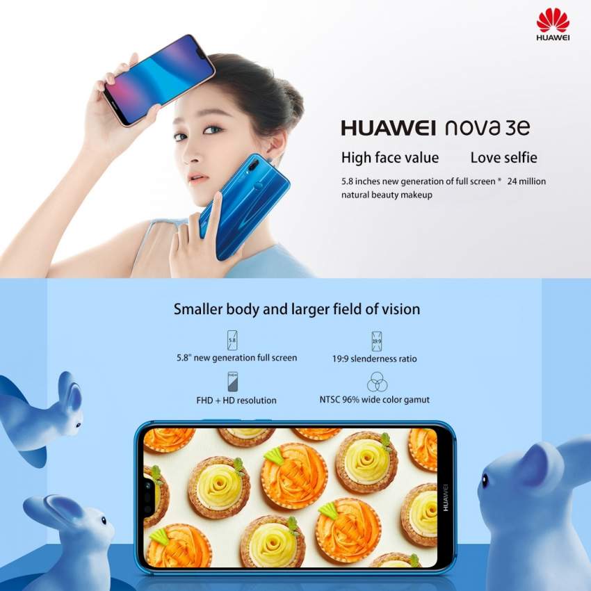 Huawei P20 Lite 4GB+128GB  - Rose doré - 5 - Android Phones  on Aster Vender