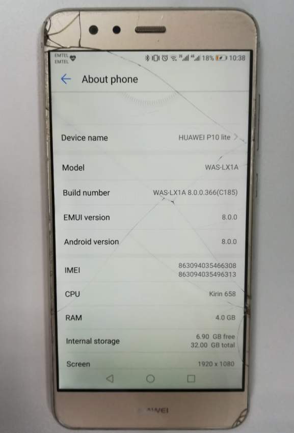Huawei p10 lite Gold for sale - 0 - Huawei Phones  on Aster Vender