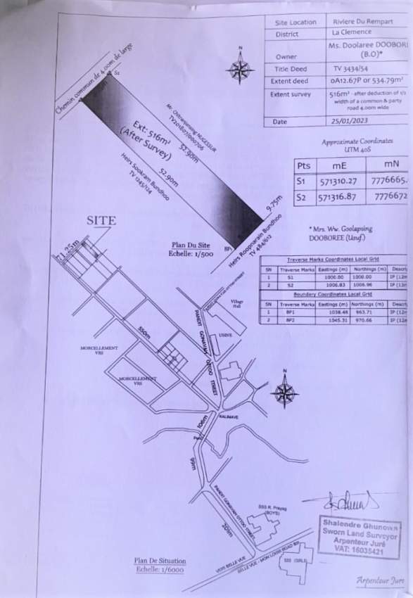 Terrain à Vendre La Clemence Rivière Du Rempart - 5 - Land  on Aster Vender