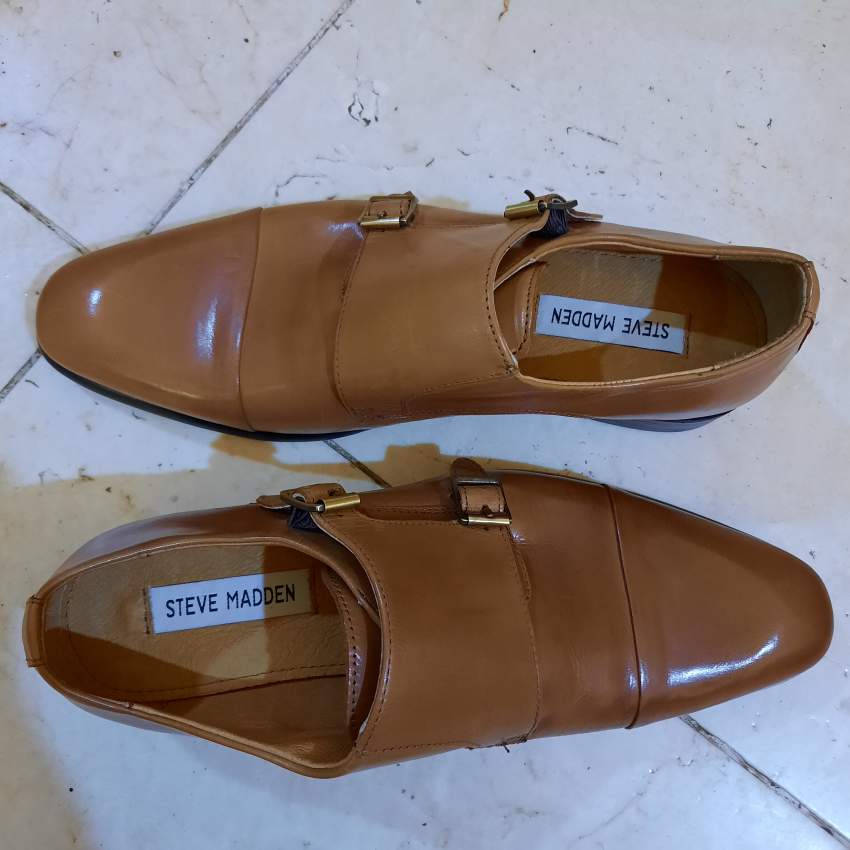 Steve Madden Chassure Homme Cuir Cognac Brillant Taille 40