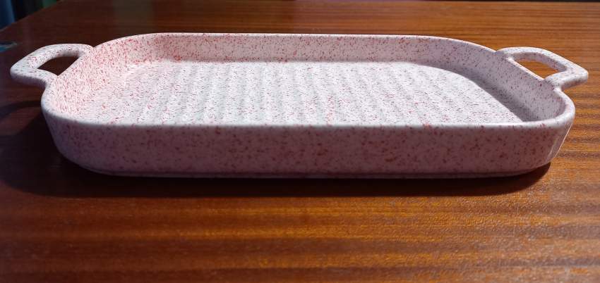 Pink rectangular platter
