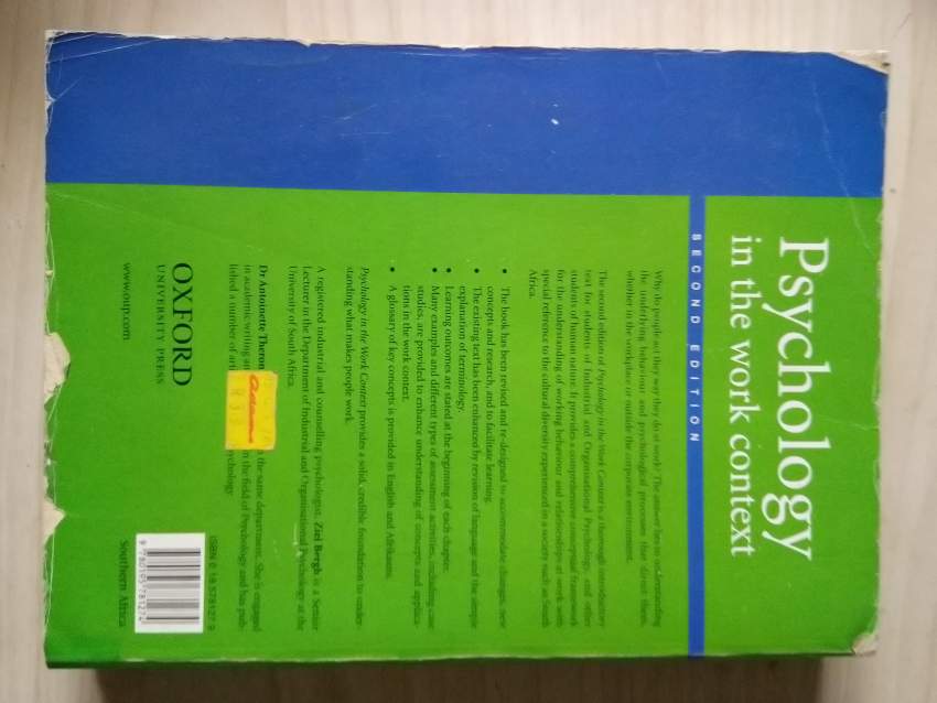 Psychology in the work place context - 1 - Technical literature  on Aster Vender