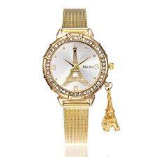 New Fashion Women Crystal Eiffel Tower Stainless Steel Analog Quartz W - 0 - Watches  on Aster Vender