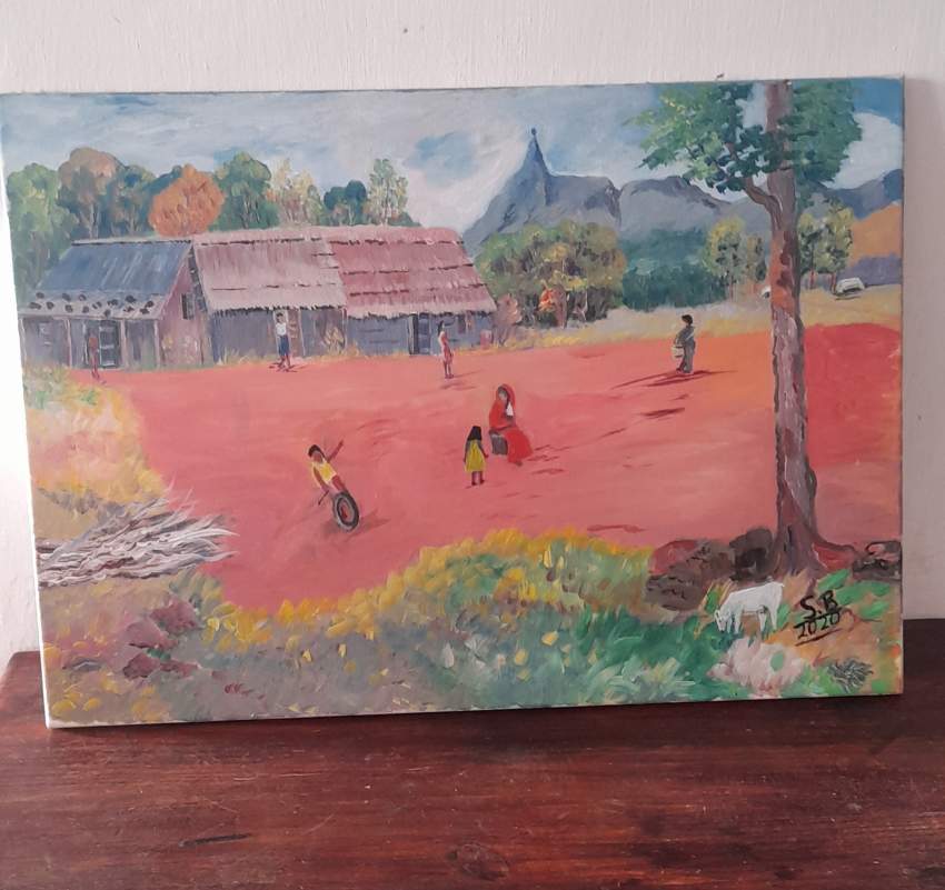 Vintage Mauritius - Wall Art - Paint on Aster Vender