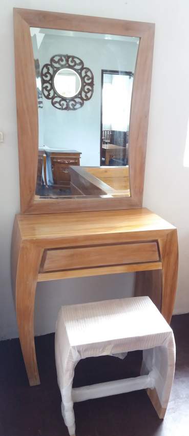 Teak Dressing table and stool - 1 - Bedroom Furnitures  on Aster Vender