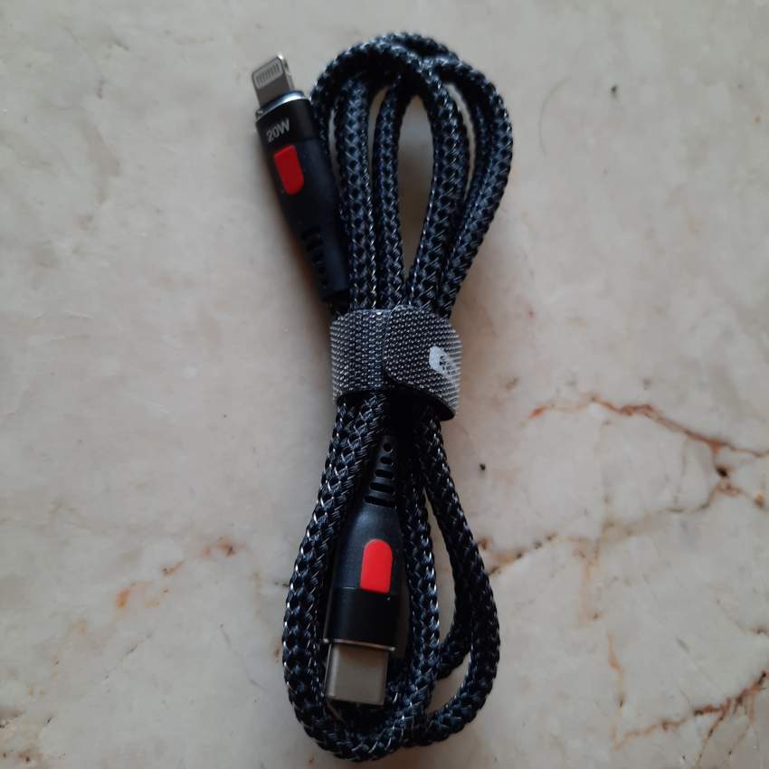 Remax Type C to Lighthing Braided  Data Cable 1  Meter Black 20 W  on Aster Vender