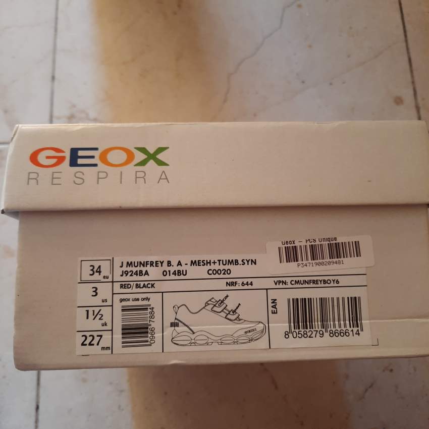 Geox Respira Munfrey Little Kid Sneaker Size EU 35 Red/Black - 1 - Sneakers  on Aster Vender